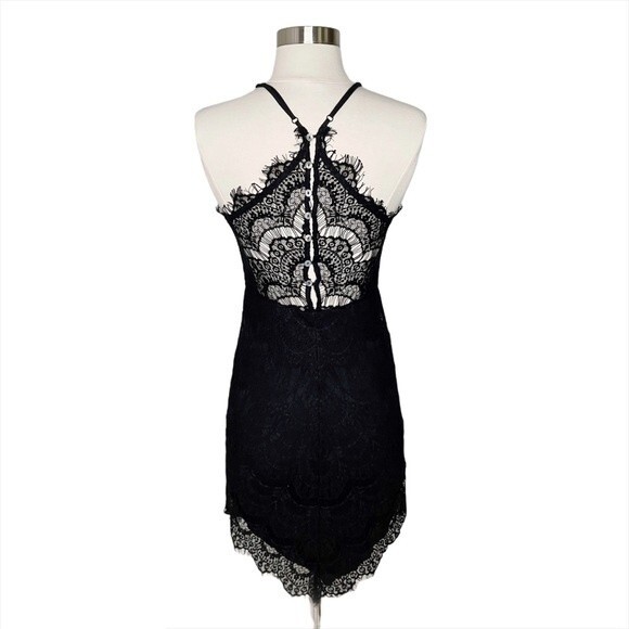 Free People XS She's Got It Slip Dress Mini Black - Picture 7 of 11